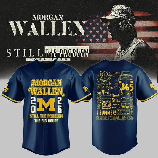 Morgan Wallen x Michigan Football Still The Problem Tour 2026 Limited Jersey NN v5 | UO32