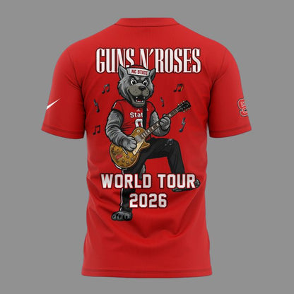 Exclusive Shirt Guns N' Roses x NC State Football - World Tour 2026 T-Shirt | EK28