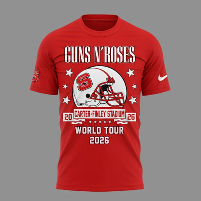 Exclusive Shirt Guns N' Roses x NC State Football - World Tour 2026 T-Shirt | UT19