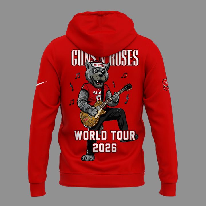 Exclusive 2026 Guns N' Roses x NC State Football - World Tour 2026 Hoodie | OG21