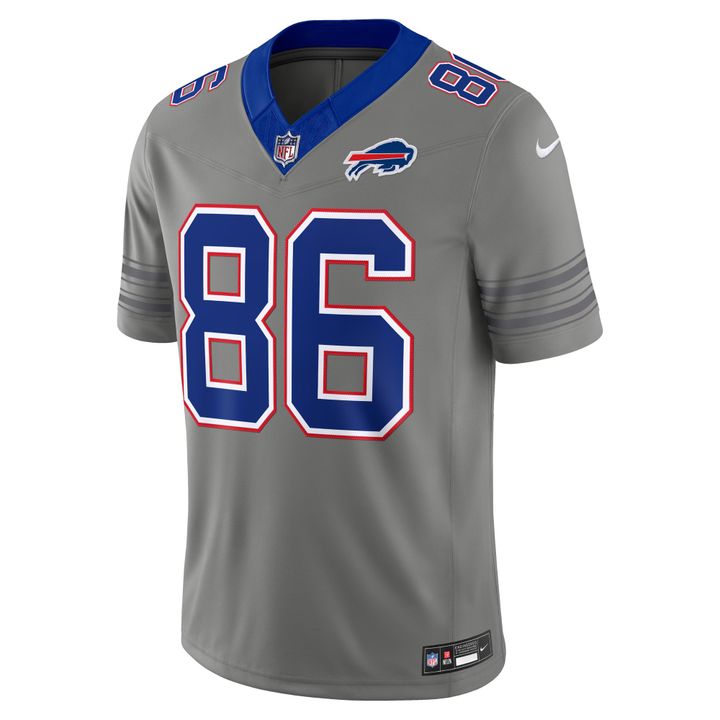 Men's Dalton Kincaid Gray Buffalo Bills City Vapor F.U.S.E. Stitched Limited Jersey | ZK31