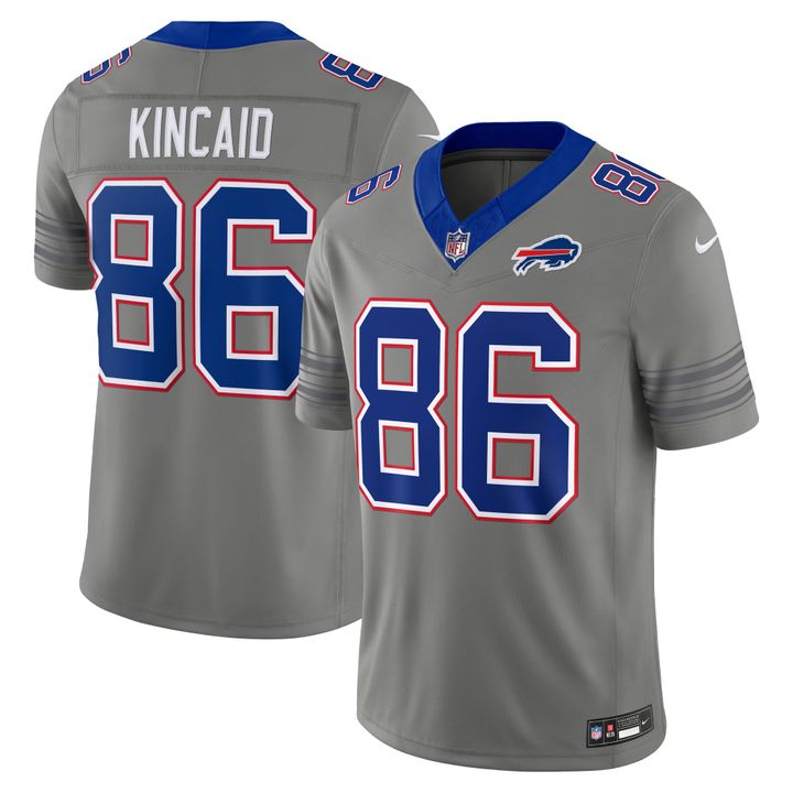 Men's Dalton Kincaid Gray Buffalo Bills City Vapor F.U.S.E. Stitched Limited Jersey | ZK31
