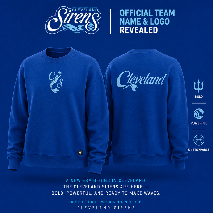 Wild Collective Siren Blue Crewneck Sweatshirt | NS12