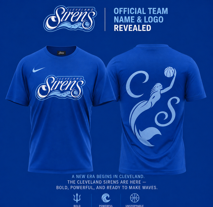 Cleveland Sirens Royal Blue T-Shirt | TQ95
