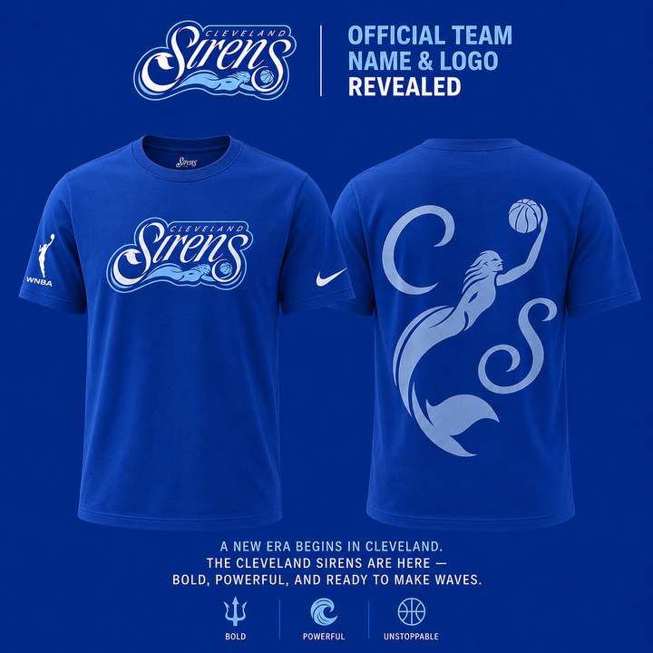 Cleveland Sirens WNBA Blue T-Shirt | TN58