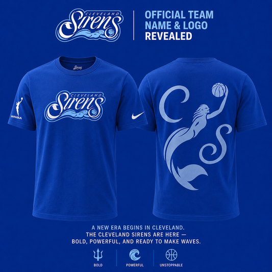 Cleveland Sirens WNBA Blue T-Shirt | TN58