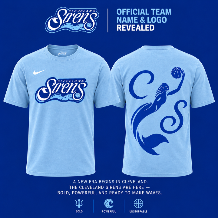Cleveland Sirens Sky Blue T-Shirt | BT23
