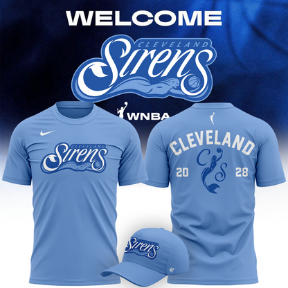 Cleveland Sirens Primary Logo T-shirt | FA82