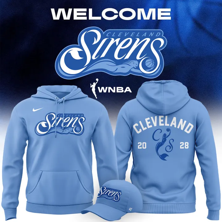 Cleveland Sirens Primary Logo Hoodie | MV17