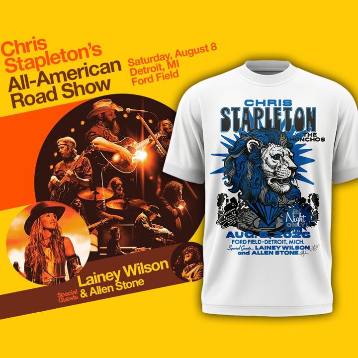 Limited Edition Chris Stapleton x Detroit Lions Event T-Shirt | UW88