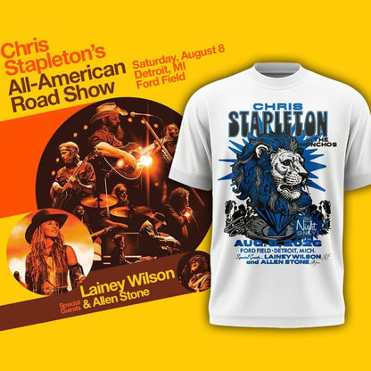 Limited Edition Chris Stapleton x Detroit Lions Event T-Shirt | UW88