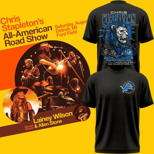 Limited Edition Chris Stapleton x Detroit Lions Event T-Shirt | UK42
