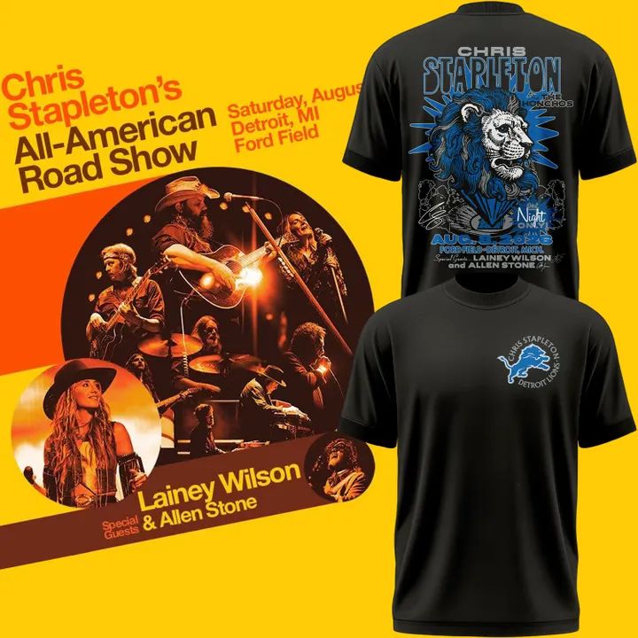 Chris Stapleton Show Tshirt- Detroit, MI - 08/08/2026 | CW39