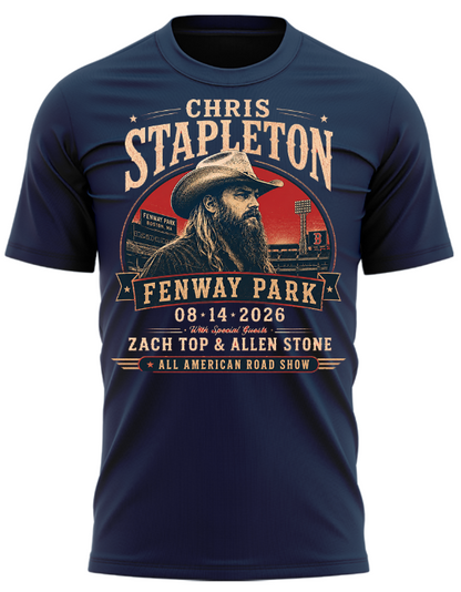 Limited Edition Chris Stapleton x Fenway Park – All-American Road Show 2026 T-Shirt | WF70