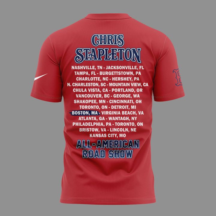 Chris Stapleton x Boston Red Sox - All American Road Show 2026 T-Shirt | ZZ37