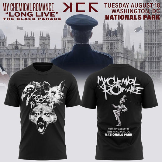 My Chemical Romance The Black Parade 2026 Tour Nationals Park Washington D.C "The Pack" T-shirt | OI50