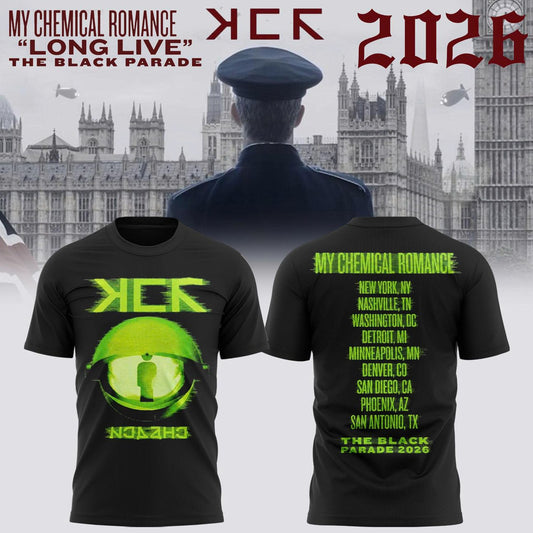 My Chemical Romance Neon Green The Black Parade 2026 US Tour T-shirt | ZO43
