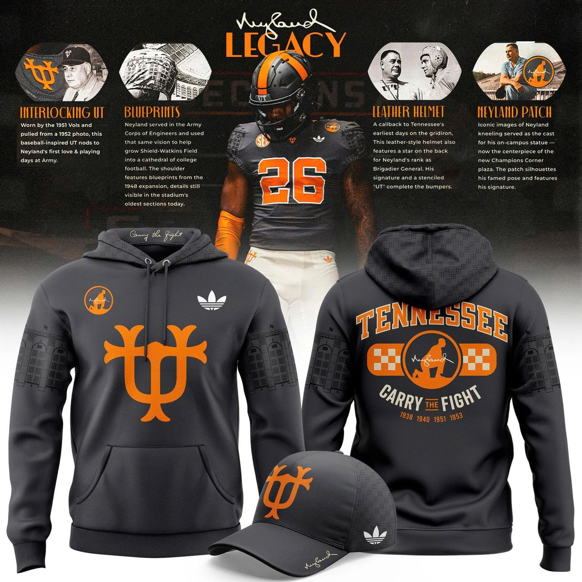 Tennessee Volunteers Neyland Legacy Hoodie | YB21