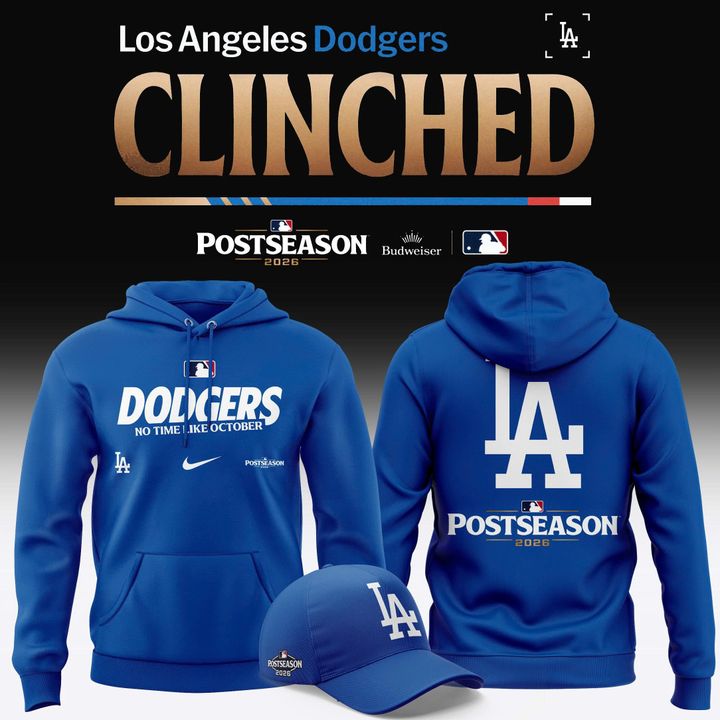 Men's Los Angeles Dodgers Royal 2026 Postseason Locker Room Hoodie | WU57