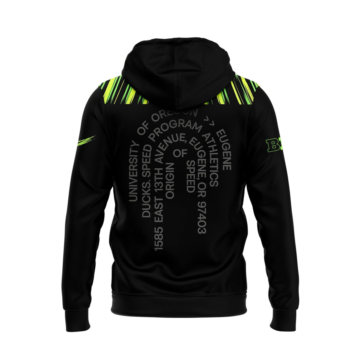Unisex Black Oregon Football Origin of Speed Hoodie
