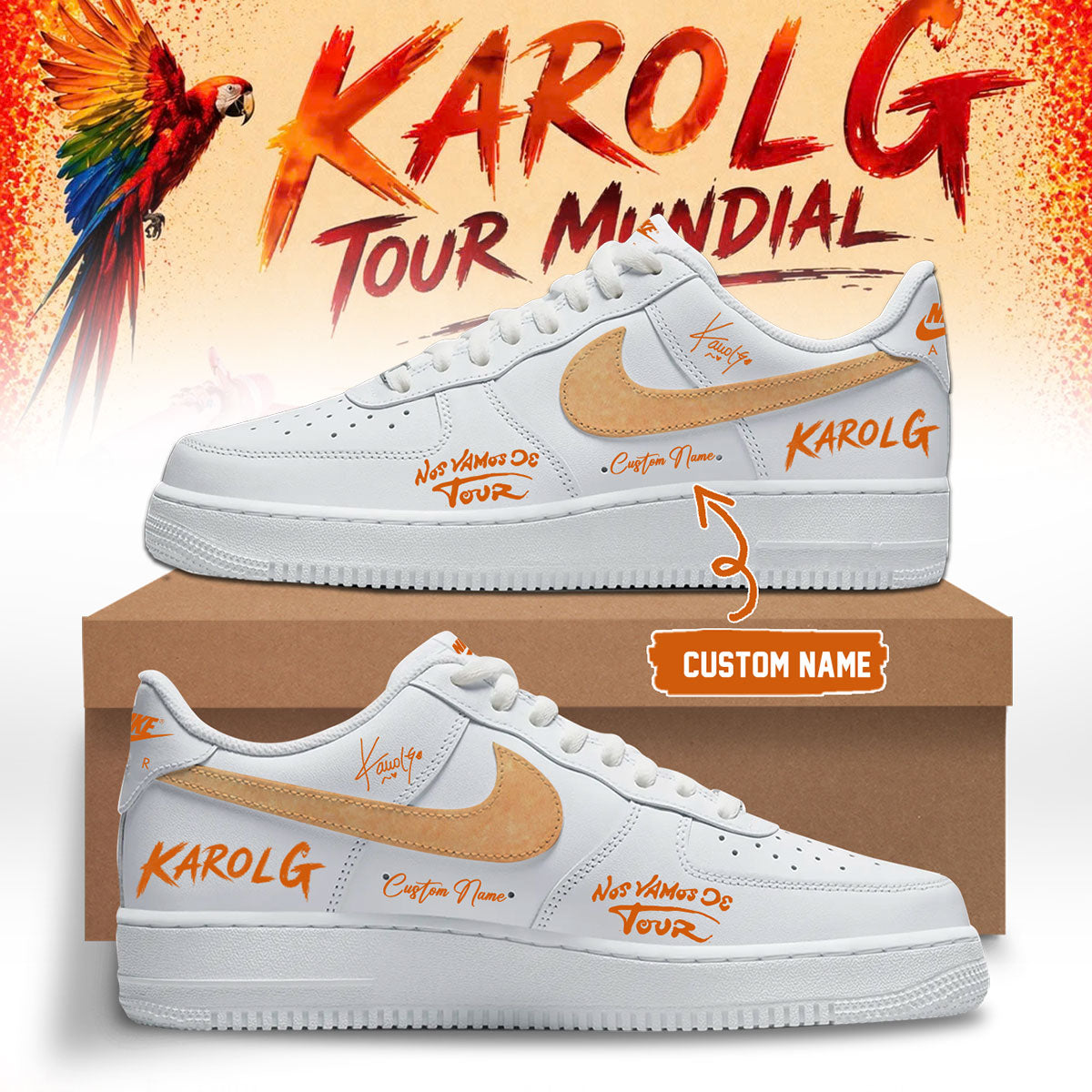 Karol G - Nos Vamos de Tour Limited Edition Signature - AF1 Shoes | VC90