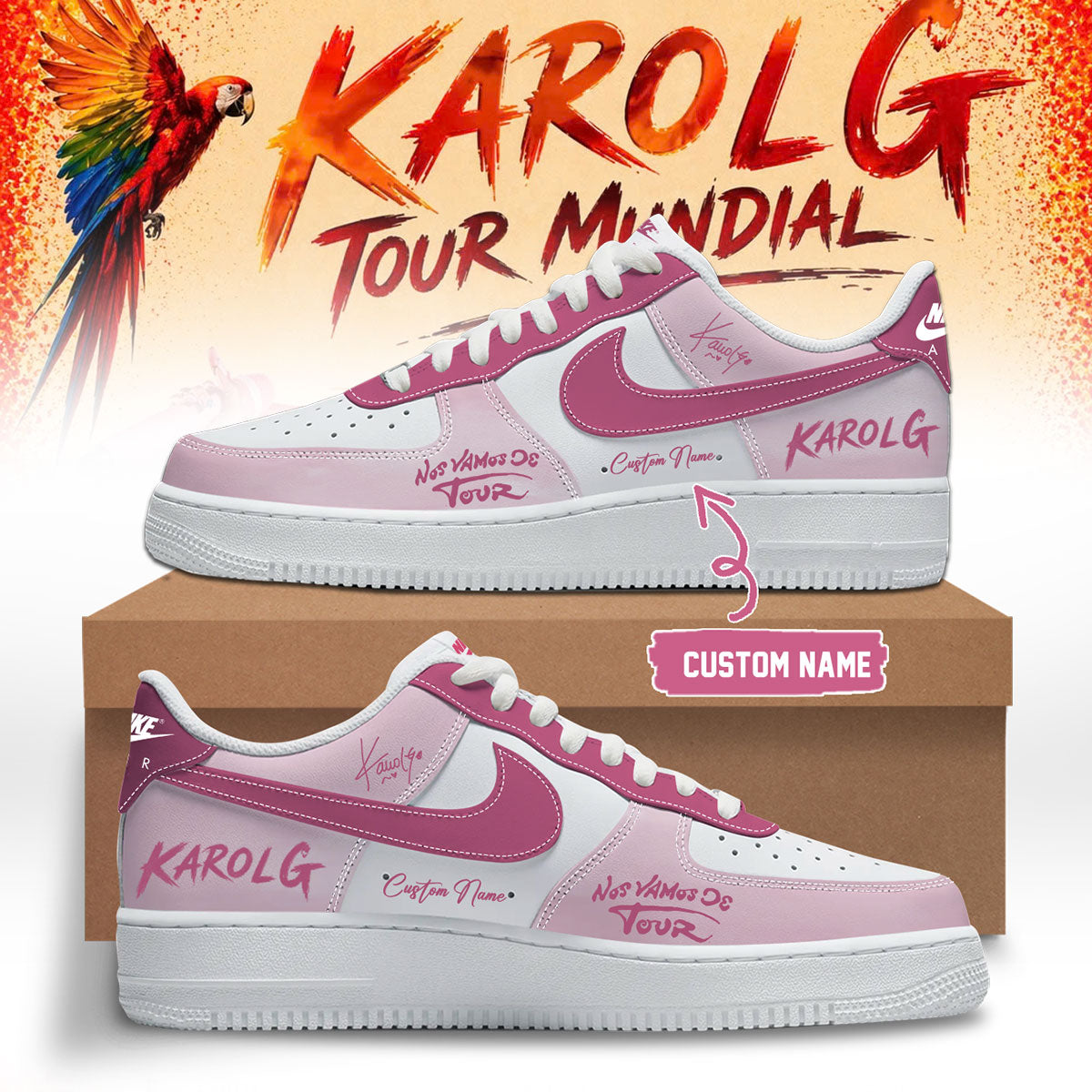Karol G - Nos Vamos de Tour Limited Edition Signature AF1 Shoes