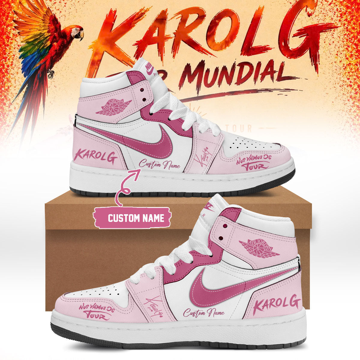 Karol G - Nos Vamos de Tour Limited Edition Signature - AJ1 Shoes | VP90