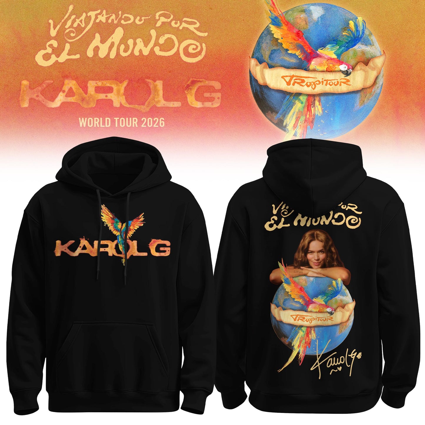 Karol G - Viajando Por El Mundo Tropitour 2026 Limited Edition Hoodie | PX43