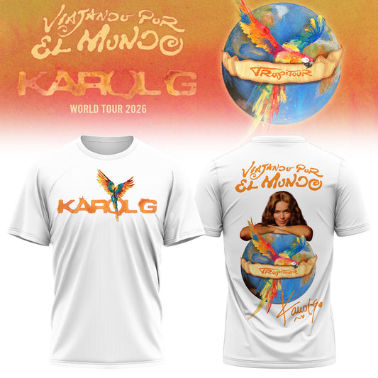 Karol G - Viajando Por El Mundo Tropitour 2026 Limited Edition T-shirt | AY12