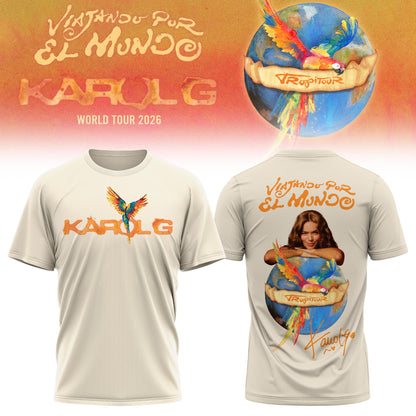 Karol G - Viajando Por El Mundo Tropitour 2026 Limited Edition T-shirt | RT16