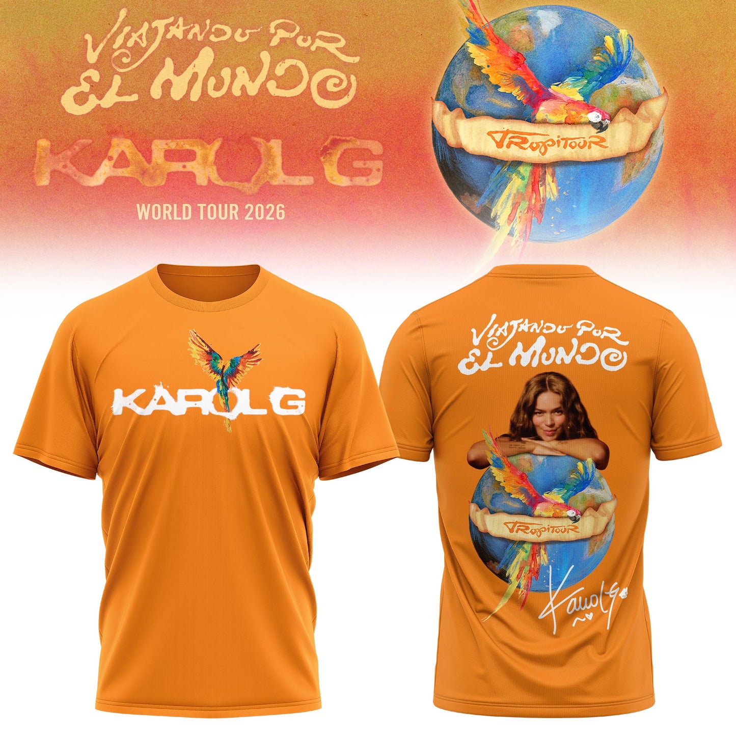 Karol G - Viajando Por El Mundo Tropitour 2026 Limited Edition T-shirt | XE80