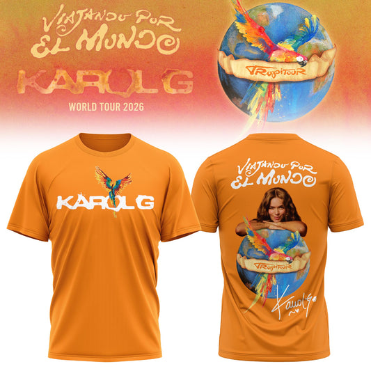 Karol G - Viajando Por El Mundo Tropitour 2026 Limited Edition T-shirt | XE80