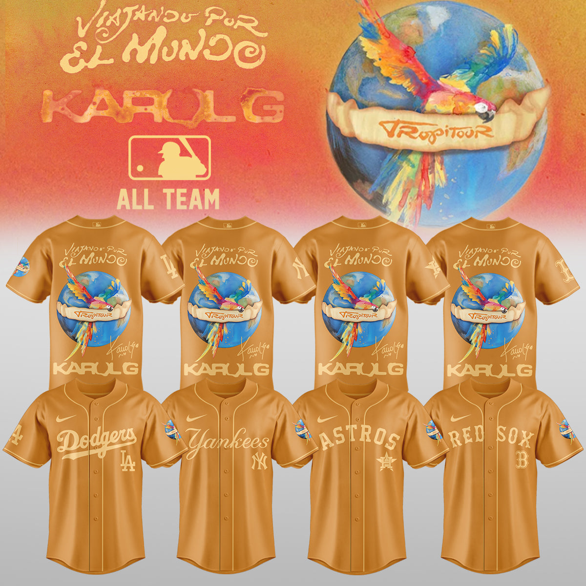 Karol G x MLB - Nos Vamos de Tour JERSEY(All Team ) | DP90