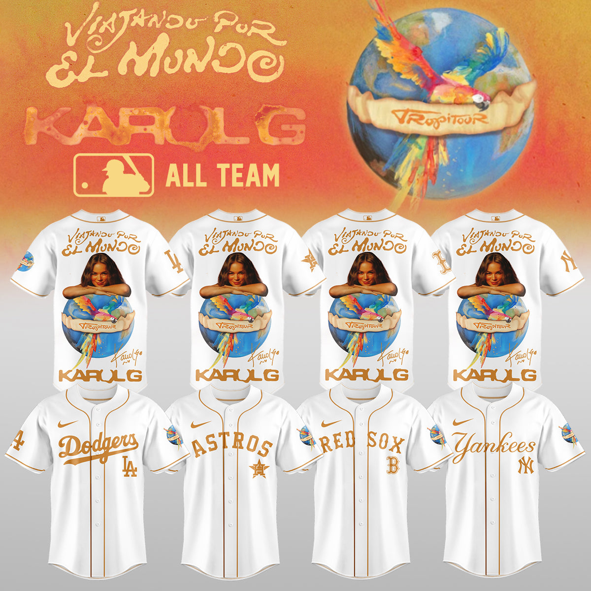 Karol G x MLB - Nos Vamos de Tour JERSEY(All Team ) | VC90