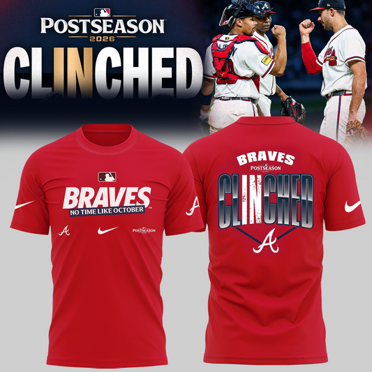 Atlanta Braves - Limited Edition Postseason 2026 Clinched T-shirt