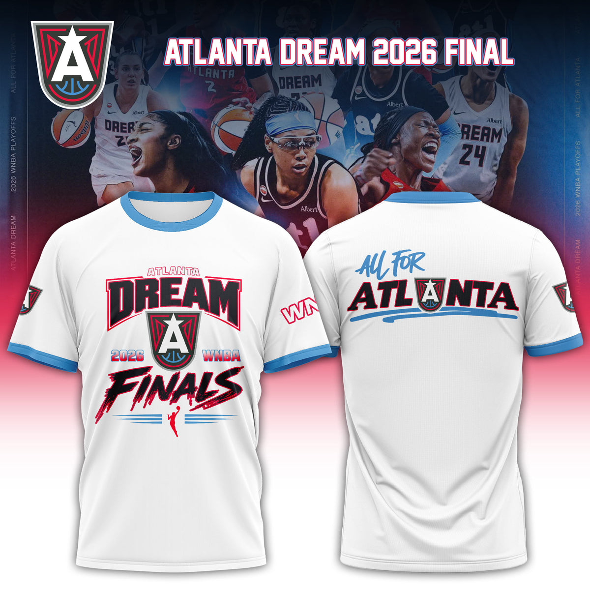 Atlanta Dream 2026 WNBA Finals White Tshirt Limited Edition
